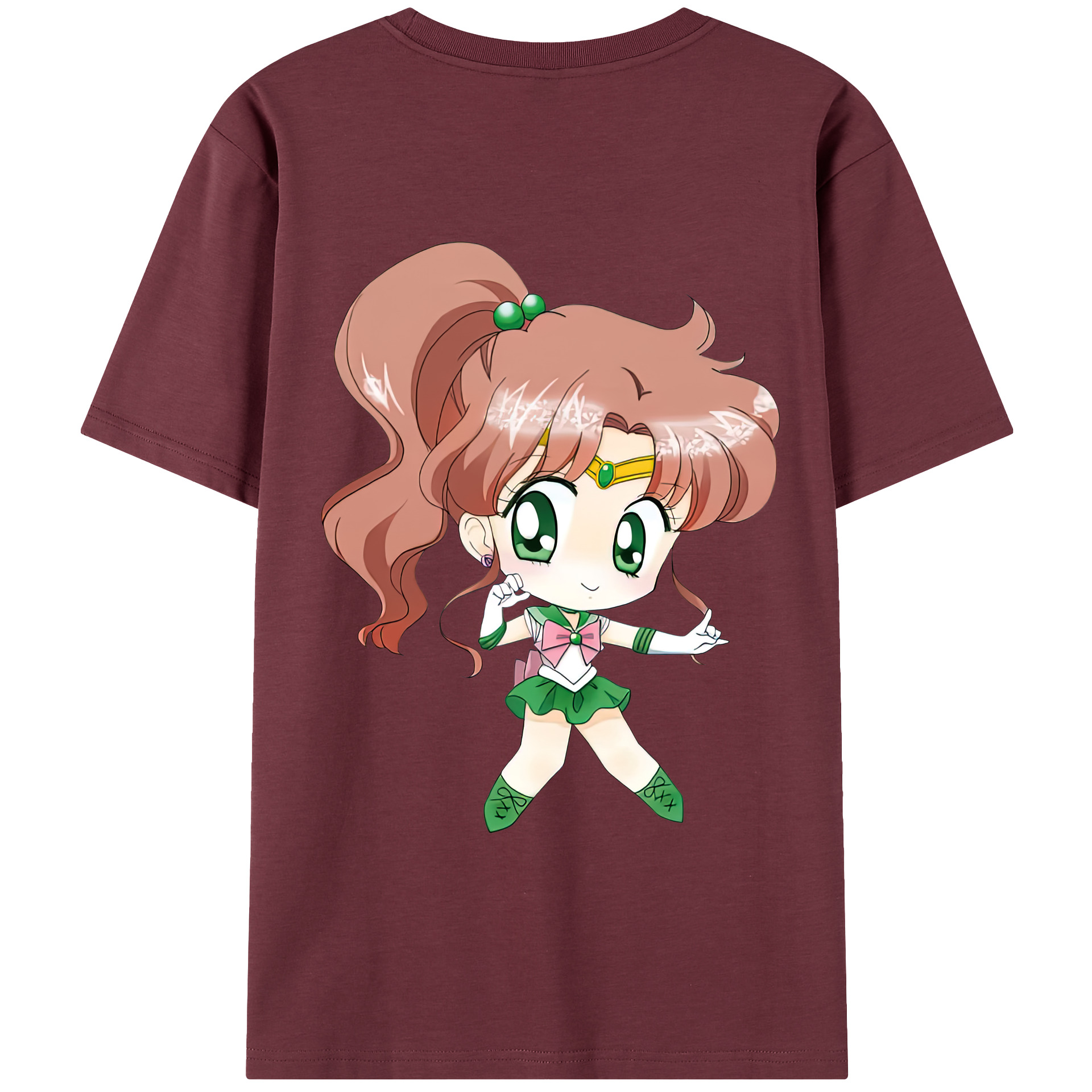 （画像用） 美少女戦士セーラームーン 木野 まこと きの まこと Sailor Moon Kino Makoto （セーラージュピター；Sailor Jupiter） 綿100％半袖Tシャツ（背面プリント）